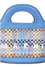 Marni Tropicalia Micro Bag in Blue, Brown, & Opal, view 8, click to view large image.