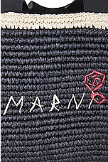 Marni Small Shopping Bag in Black & Ivory, view 6, click to view large image.