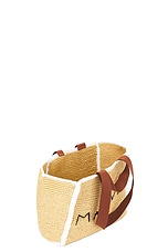 Marni Medium Shopping Bag in Natural, White, & Rust, view 6, click to view large image.