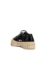Marni Pablo Lace Up Sneakers in Black, view 3, click to view large image.