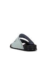 Marni Flat Sandals in Mineral Ice, view 3, click to view large image.