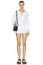 Max Mara Riad Shorts in White, view 4, click to view large image.