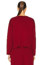 Max Mara Angelo Sweater in Dark Red, view 3, click to view large image.