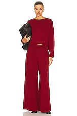 Max Mara Angelo Sweater in Dark Red, view 4, click to view large image.