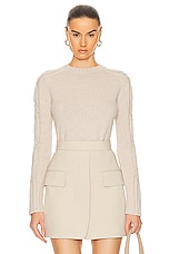 Max Mara Berlina Sweater in Beige Melange, view 1, click to view large image.