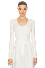 Max Mara Long Sleeve Sweater in Vanilla, view 1, click to view large image.