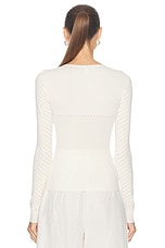Max Mara Long Sleeve Sweater in Vanilla, view 3, click to view large image.