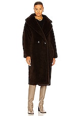 Max Mara Tedgirl Coat in Brown, view 3, click to view large image.