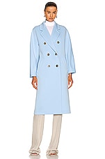 Max Mara Madame Coat in Light Blue, view 2, click to view large image.