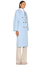 Max Mara Madame Coat in Light Blue, view 3, click to view large image.