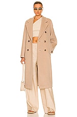 Max Mara Madame Coat in Sand, view 5, click to view large image.