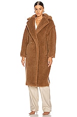 Max Mara Teddy Coat in Camel, view 2, click to view large image.