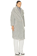 Max Mara Arco Coat in Light Grey, view 2, click to view large image.