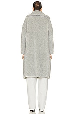 Max Mara Arco Coat in Light Grey, view 3, click to view large image.