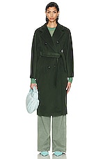 Max Mara Madame Coat in Moss Green, view 1, click to view large image.