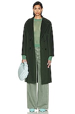 Max Mara Madame Coat in Moss Green, view 2, click to view large image.