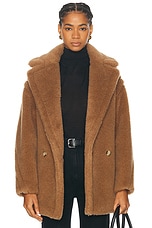 Max Mara Dramma Short Coat in Camel, view 1, click to view large image.