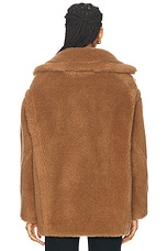 Max Mara Dramma Short Coat in Camel, view 4, click to view large image.