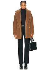 Max Mara Dramma Short Coat in Camel, view 5, click to view large image.