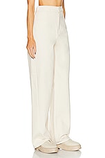 Max Mara Twill Trousers in Ivory, view 2, click to view large image.