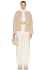 Max Mara Twill Trousers in Ivory, view 4, click to view large image.