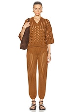 Max Mara Cecina Pants in Tobacco, view 4, click to view large image.