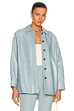 Max Mara Olivi Shirt in Light Blue, view 1, click to view large image.