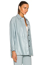 Max Mara Olivi Shirt in Light Blue, view 3, click to view large image.