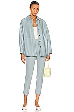 Max Mara Olivi Shirt in Light Blue, view 5, click to view large image.