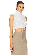 Max Mara Filato Top in Ivory, view 2, click to view large image.