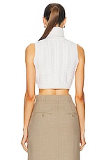 Max Mara Filato Top in Ivory, view 3, click to view large image.