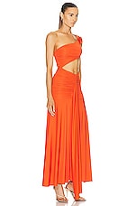 Maygel Coronel Fermina Dress in Tangerine, view 2, click to view large image.