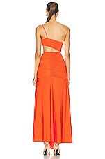 Maygel Coronel Fermina Dress in Tangerine, view 4, click to view large image.