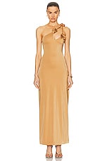 Maygel Coronel Celosia Dress in Champagne, view 1, click to view large image.