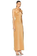 Maygel Coronel Celosia Dress in Champagne, view 2, click to view large image.
