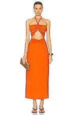 Maygel Coronel Migramah Dress in Orange Ochre, view 1, click to view large image.