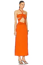 Maygel Coronel Migramah Dress in Orange Ochre, view 2, click to view large image.