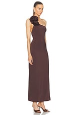 Maygel Coronel Adda Dress in Brown, view 2, click to view large image.