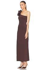 Maygel Coronel Adda Dress in Brown, view 3, click to view large image.