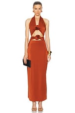Maygel Coronel for FWRD For Fwrd Vaupes Dress in Terracotta, view 1, click to view large image.