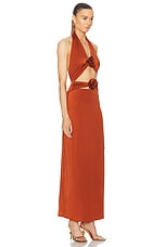 Maygel Coronel for FWRD For Fwrd Vaupes Dress in Terracotta, view 2, click to view large image.