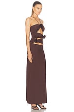 Maygel Coronel Veranera Dress in Brown, view 2, click to view large image.