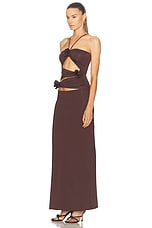 Maygel Coronel Veranera Dress in Brown, view 3, click to view large image.