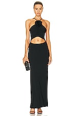 Maygel Coronel Cattleya Maxi Dress in Black, view 1, click to view large image.