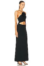 Maygel Coronel Cattleya Maxi Dress in Black, view 2, click to view large image.