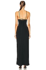 Maygel Coronel Cattleya Maxi Dress in Black, view 3, click to view large image.
