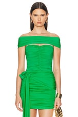Maygel Coronel Igara Bodysuit in Spring Green, view 1, click to view large image.