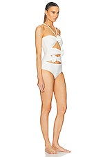 Maygel Coronel Trinitaria One Piece Swimsuit in White, view 2, click to view large image.