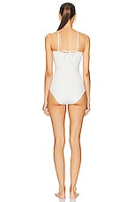 Maygel Coronel Trinitaria One Piece Swimsuit in White, view 3, click to view large image.
