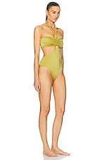 Maygel Coronel Onasis One Piece Swimsuit in Pascolo Green, view 2, click to view large image.